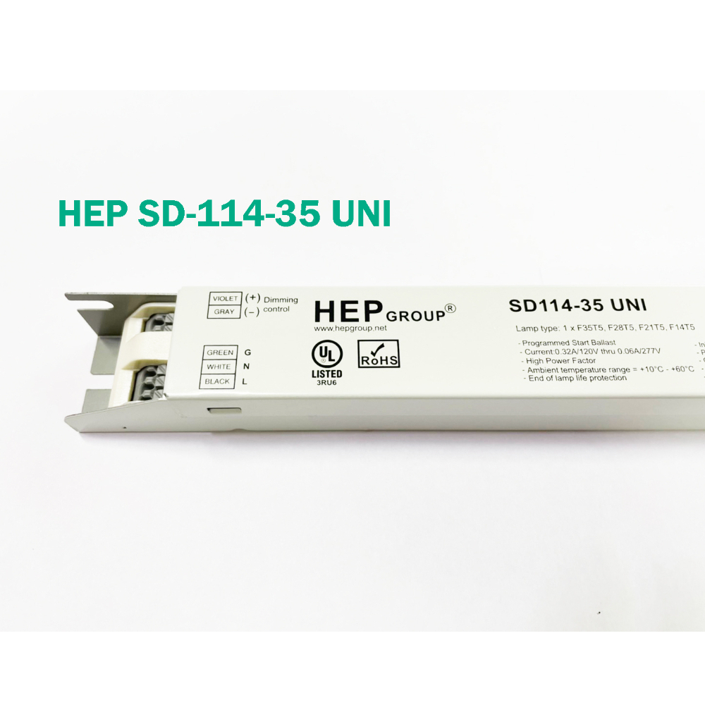 HEP SD 114-35/110~277V 1對1 1~10V T5 全功能調光安定器