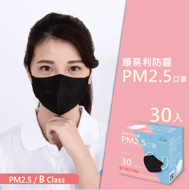 順易利防霾PM2.5  /B class口罩(30入) 3D立體 台灣製造