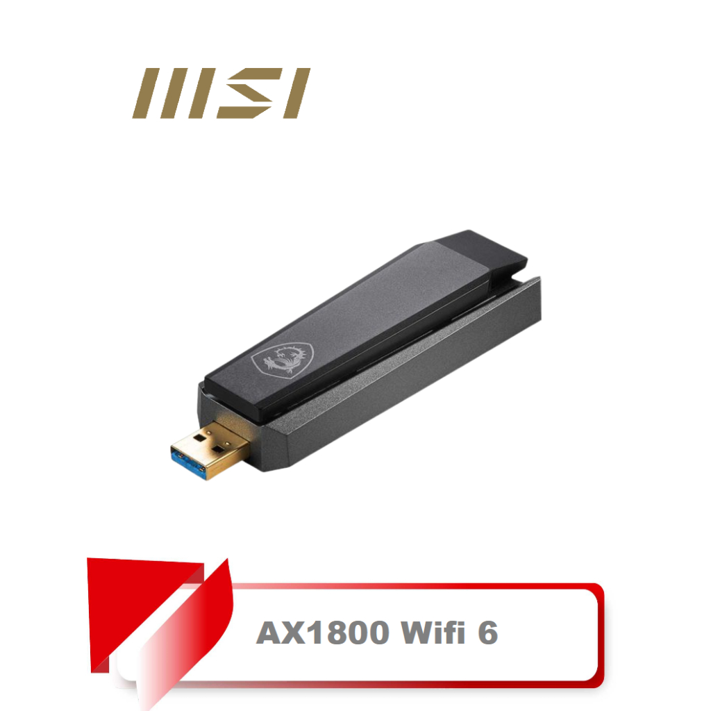 【TN STAR】MSI微星 AX1800 WiFi 6 USB 3.2雙頻無線網卡/可折疊天線/支援 WPA3