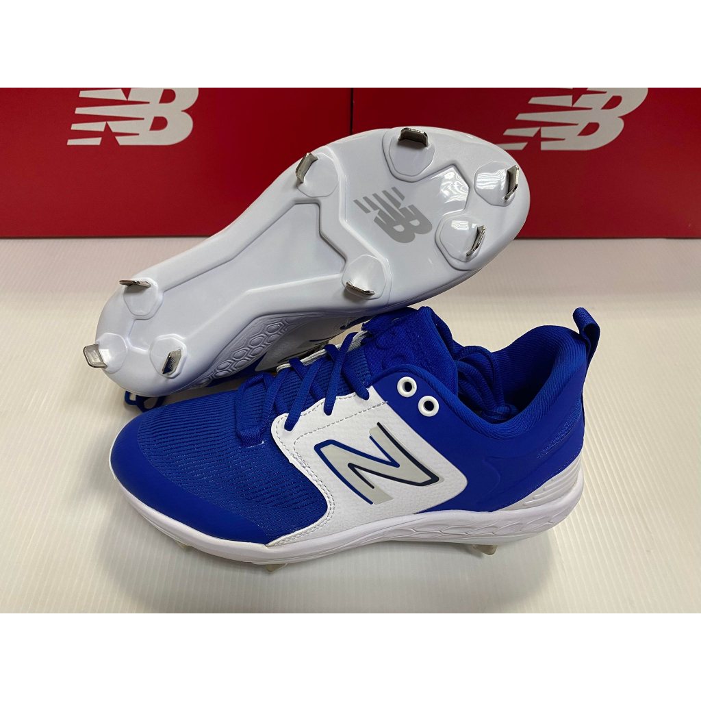 2023 New Balance NB 2E寬楦 棒球鐵釘鞋 L3000TB6 寶藍白