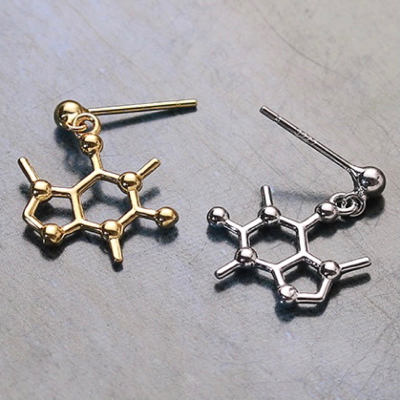 「Reen」➿銀飾 925純銀 化學式分子結構：RNA轉運耳環耳釘 耳針