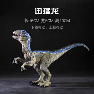 臺灣現貨 迅猛龍模型 模擬實心塑膠恐龍玩具 暴虐迅猛龍 兒童科教認知擺件禮物