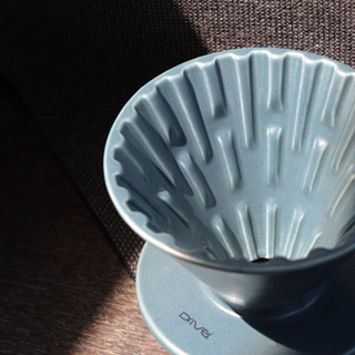 【現貨】Driver 竹節陶瓷咖啡濾杯1-3cup(灰藍) 流速順暢簡單萃取 咖啡濾器 陶瓷濾杯 咖啡杯 咖啡濾杯 手沖