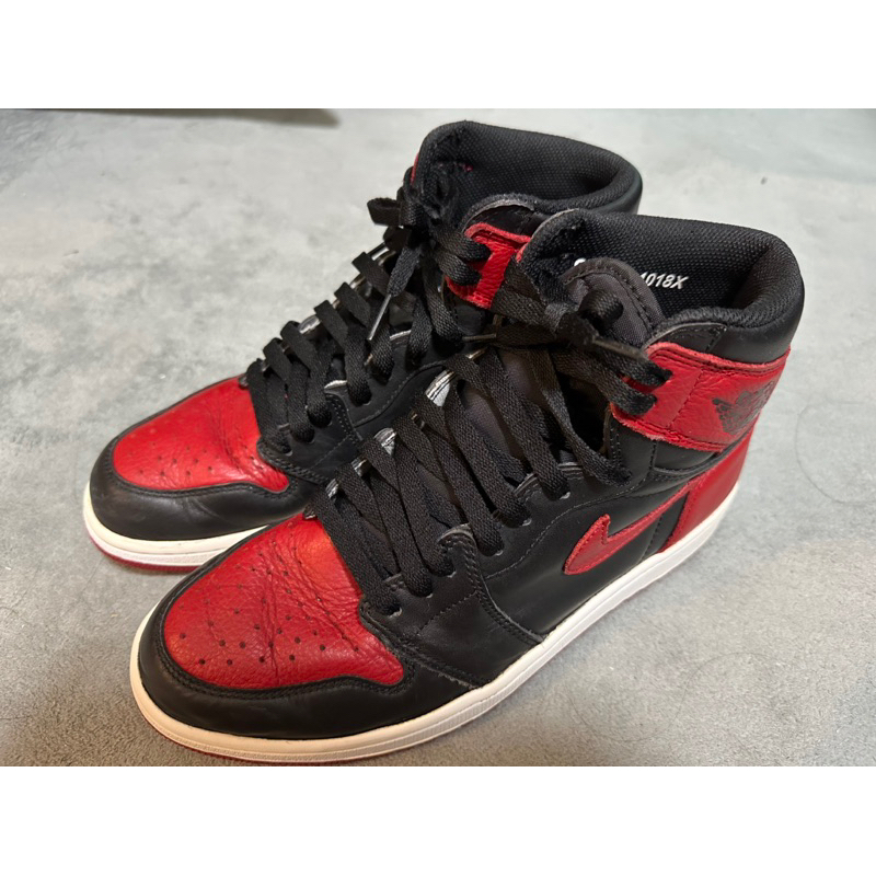 正品 自售Nike Air Jordan 1 Retro OG Banned 黑紅 us9.5號