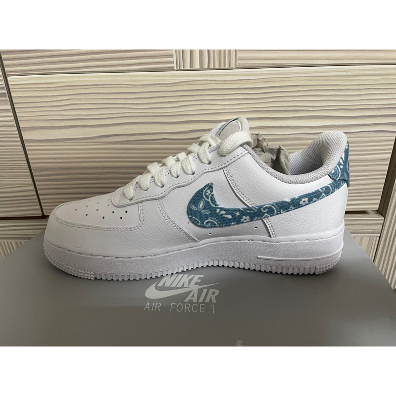 全新/Nike Air Force 1 Low 變形蟲 水藍24.5e