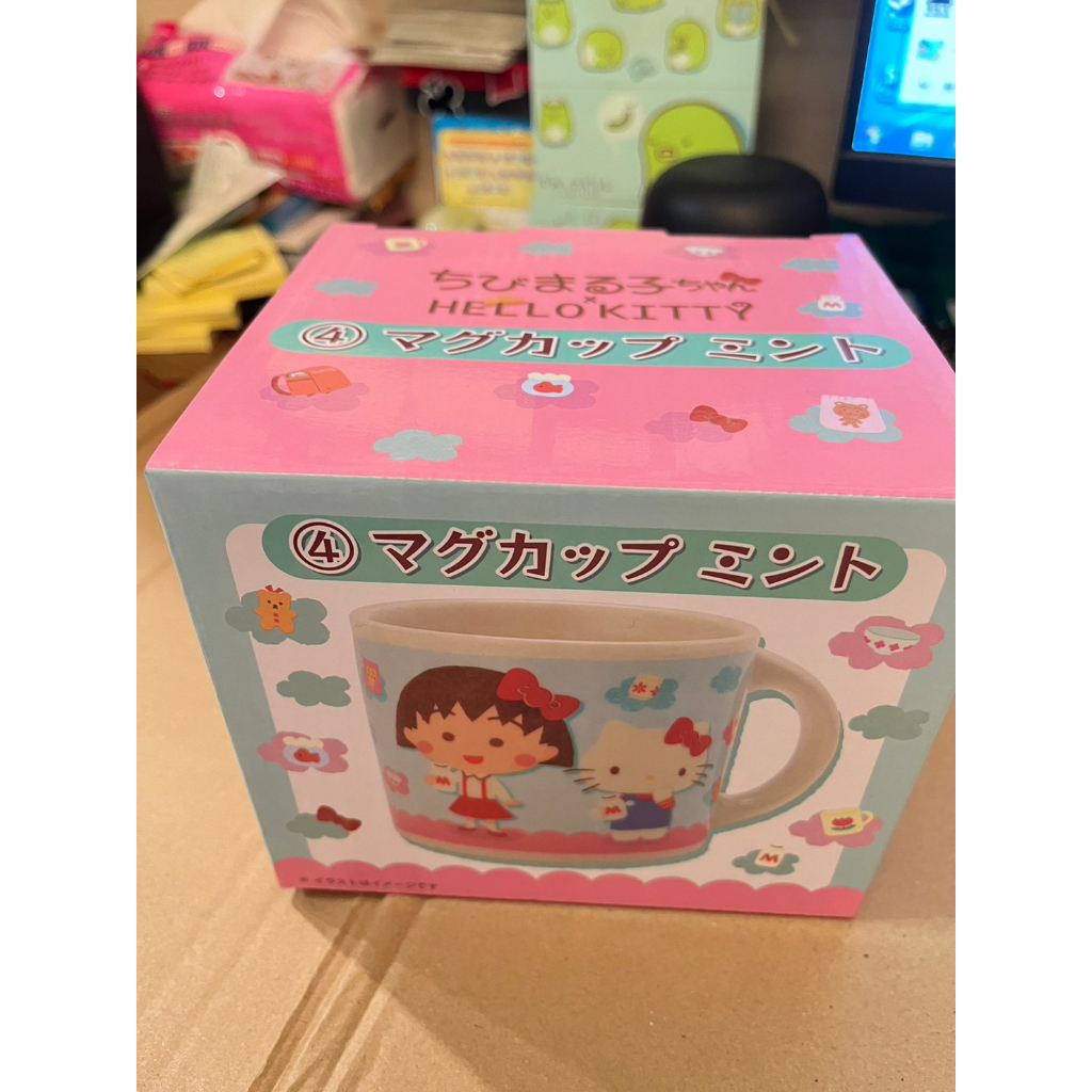 【玩具右一村】一番賞 凱蒂貓 X 櫻桃小丸子 4號賞 馬克杯