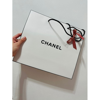 百貨公司 提袋 緞帶 專櫃正品 香水禮盒 Chanel 精品 香氛 花香 送禮 提袋 包裝 禮盒 香水