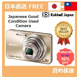 [日本直送][日本二手攝像頭]索尼索尼索尼數碼相機網路旋號W570 1610萬畫素CCD光學X5金色DSC-W570/N