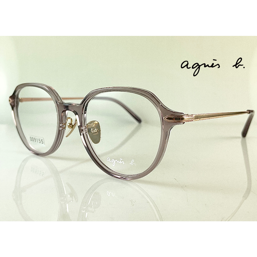 ☆高雄眼鏡站☆全新正品 純鈦 agnes b.  AB60065 c04 粉色板材複合式款