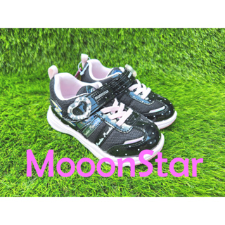 *十隻爪子童鞋*MoonStar日本黑色點點愛心閃電競速運動鞋