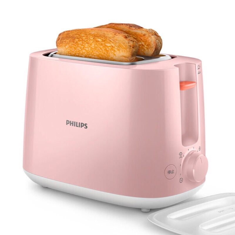 新Philips飛利浦電子式智慧型烤麵包機/瑰蜜粉(HD2584/52)