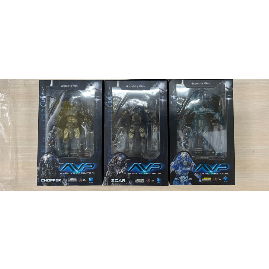 3.75HIYA TOY海雅 鐵血戰士 終極戰 士AVP 刀疤 鬼面 劈砍者