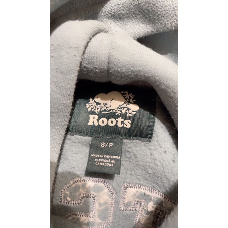roots二手帽T綠