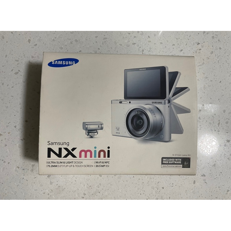 二手良品翻轉微單美顏相機Samsung NX mini 薄荷綠含鏡頭9-27mm lens 原廠座充電池