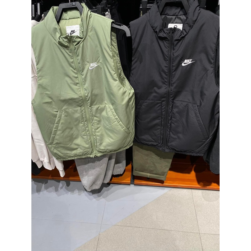 【lujiu_shop】Nike 背心 男款 果綠色 滑面鋪棉 雙向拉鍊 DX0677-010 DX0677-386