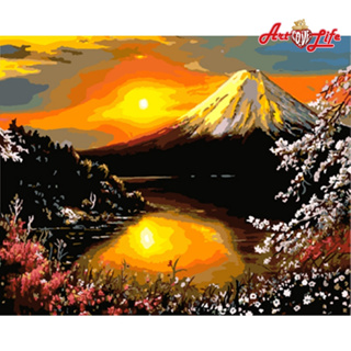 【ArtLife 藝術生活】DT008富士山_40x50cm含框 DIY 數字油畫 彩繪 全館現貨