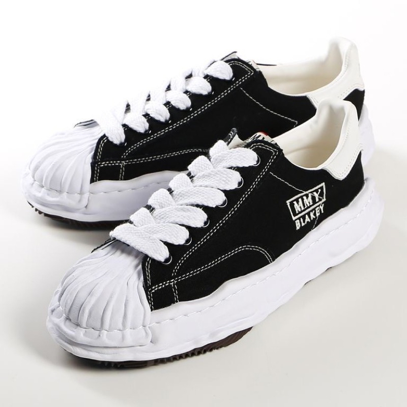 正版 MIHARA BLAKEY OG Sole Canvas Sneaker A08FW735 黑白色 MMY 溶解鞋