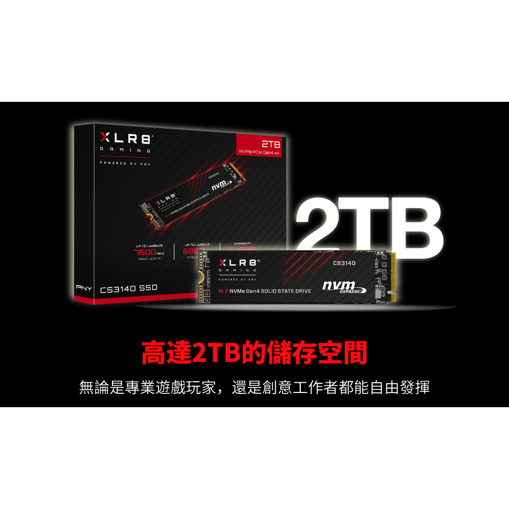 【現貨】全新公司貨PNY XLR8 CS3140 2TB M.2 2280 Gen4 SSD固態硬碟 PS5擴充