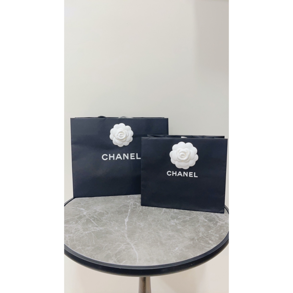 全新 Chanel香奈兒專櫃經典山茶花紙袋（附緞帶）