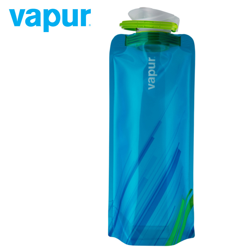 【Vapur 美國】Element 運動摺疊水袋 1L 藍色 #10160｜戶外運動水袋 可攜式環保軟性摺疊水袋