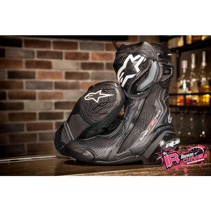 ♚賽車手的試衣間♚ Alpinestars® Supertech-R 車靴 防摔靴 賽車靴 黑色 最新款 防摔