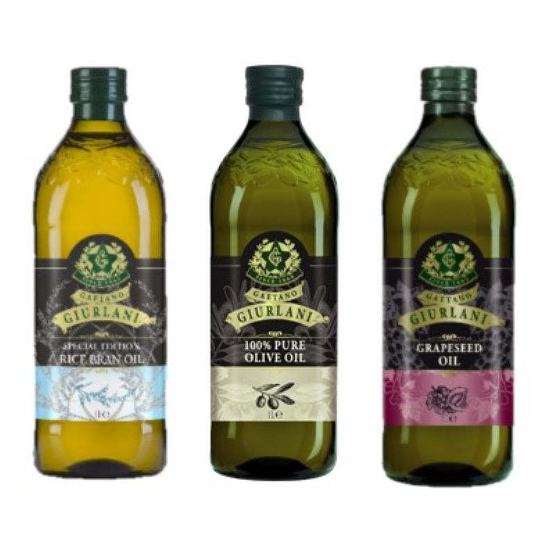 【義大利Giurlani】老樹純橄欖油(1L)+玄米油(1L)+葡萄籽油(1L)*4(共12瓶)