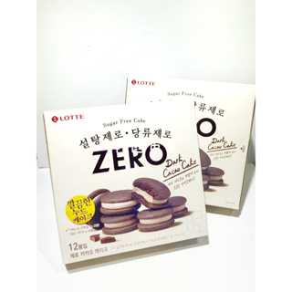 "韓國市集"LOTTE 韓國樂天 ZERO 巧克力派 夾心蛋糕 一盒12入
