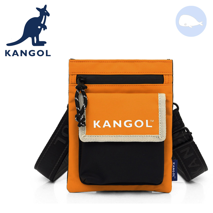 【小鯨魚包包館】KANGOL 英國袋鼠 側背包 斜背包 62551706 中黃 淺灰 中橘