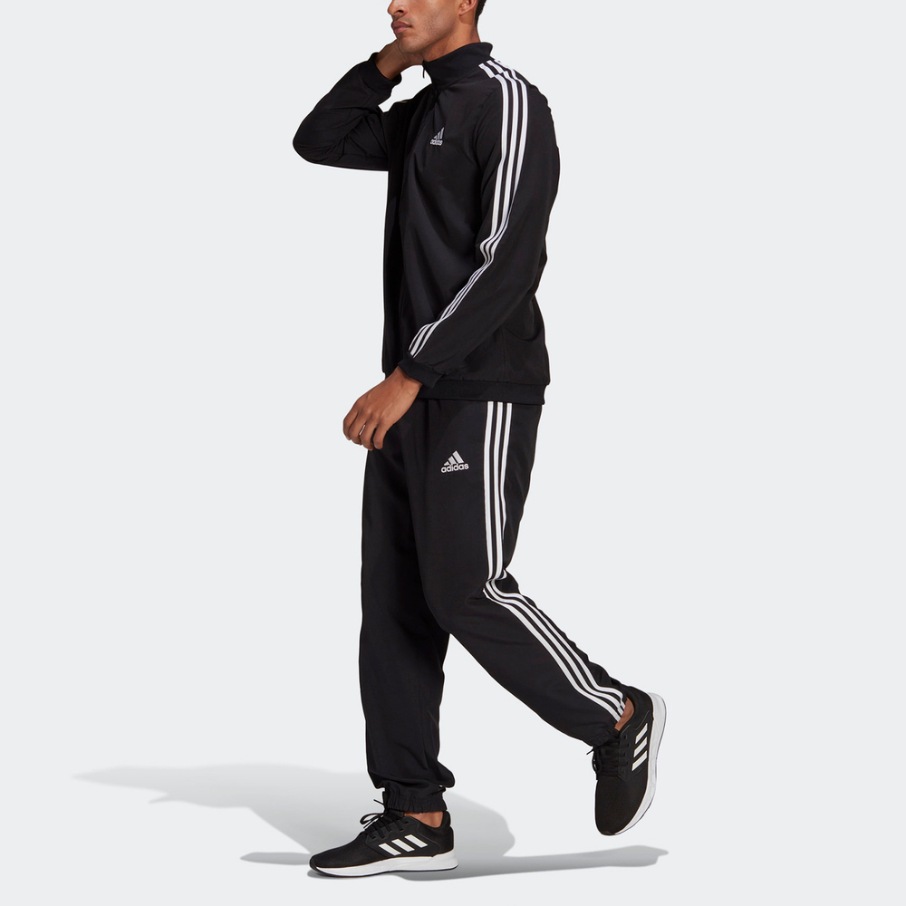 [MR.CH] Adidas 運動套裝  長褲/外套 薄款 立領 黑 GK9950