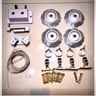 【祥禾科技】現貨 雙桿 升降曬衣架 DIY零件 耐用型 絞盤 雙孔手搖器 手搖晾衣架 不銹鋼鋼索 曬衣桿 居家 收納