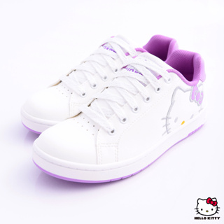 HELLO KITTY 女鞋 台灣製造 經典復刻系列 甜美板鞋 輕量止滑健走鞋 百搭休閒鞋~922012白紫