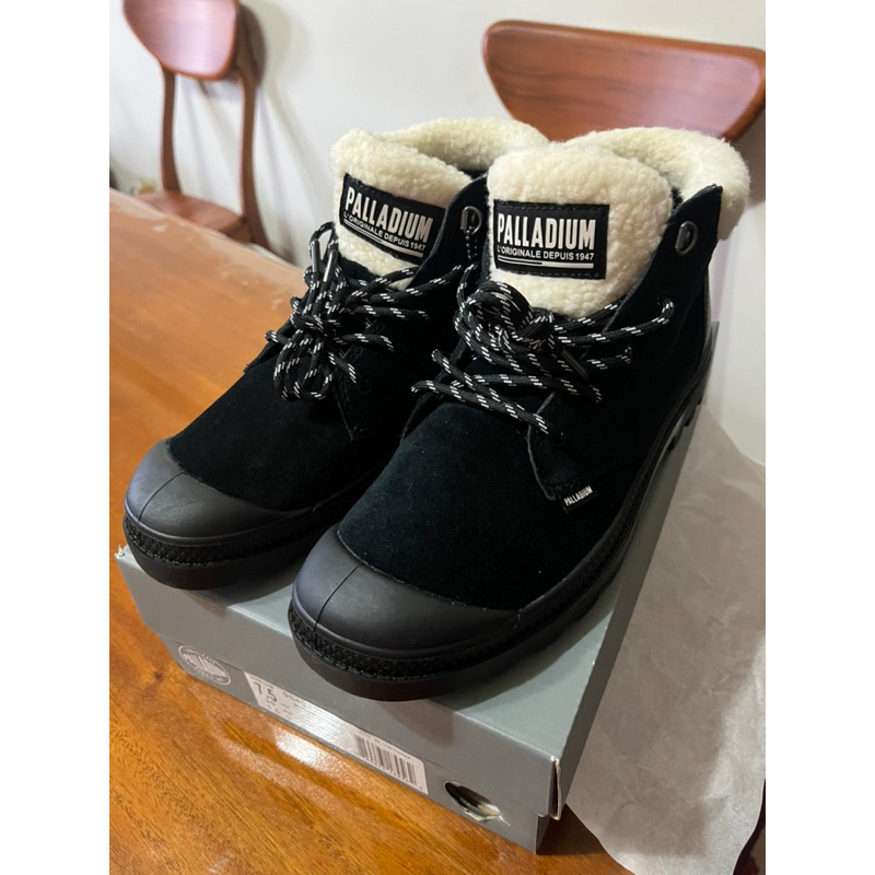 PALLADIUM PAMPA LO WT麂皮低筒靴-女-黑 鬆緊帶戰鬥馬丁靴 切爾西靴 軍靴 短靴 低筒靴 龐克 女靴