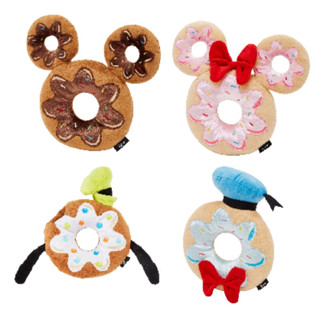 美國Disney Donut Plush Toy 迪士尼經典角色 米奇/米妮/高飛/唐老鴨 超大甜甜圈寵物響紙/啾啾玩具