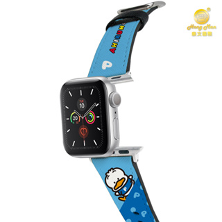【Hong Man】三麗鷗系列 Apple Watch 皮革錶帶 點點貝克鴨
