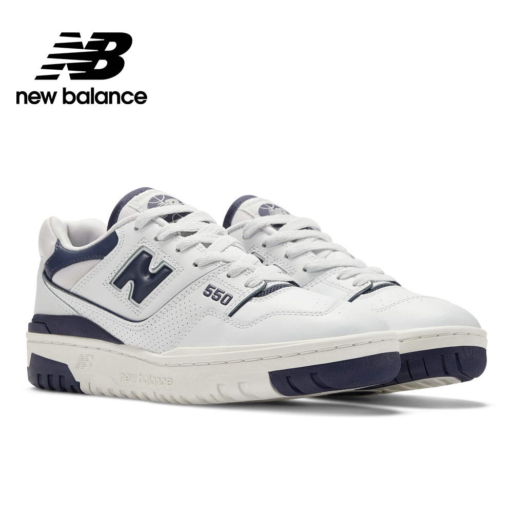 【New Balance】 NB 復古運動鞋_女性_白深藍_BBW550BA-B楦 550