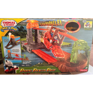 ［全新正版現貨］費雪 湯瑪士帶著走-火山恐龍吊車冒險軌道遊戲組 原價2599元