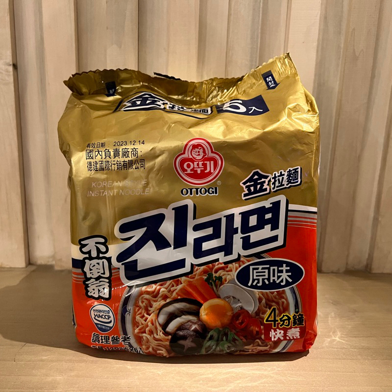 韓國不倒翁 金拉麵 原味口味 600公克（120公克x5包）