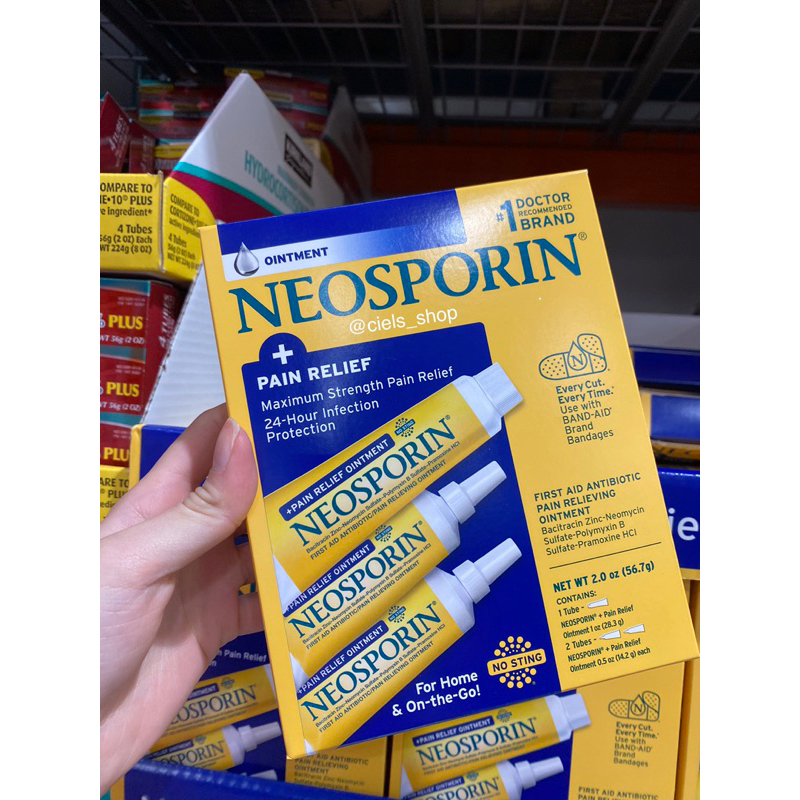🔥現貨特價🔥☁️C.L.S.P🇺🇸美國好市多代購 Neosporin 「增強止痛版」軟膏 3入組