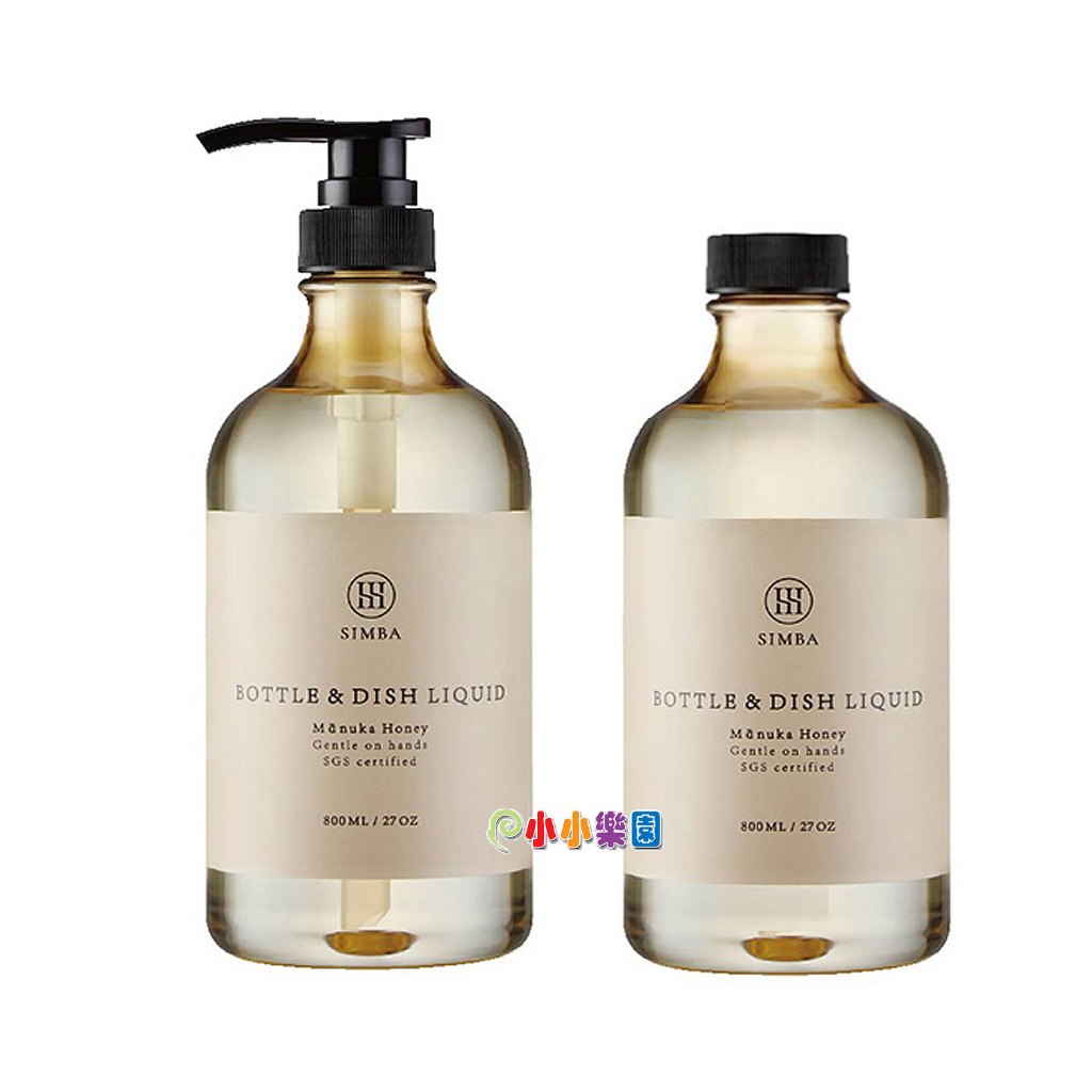 Simba 小獅王辛巴高分解酵素奶瓶清潔劑 S.2245「罐裝800ML+補充罐800ML」小獅王辛巴奶瓶清潔劑升級版