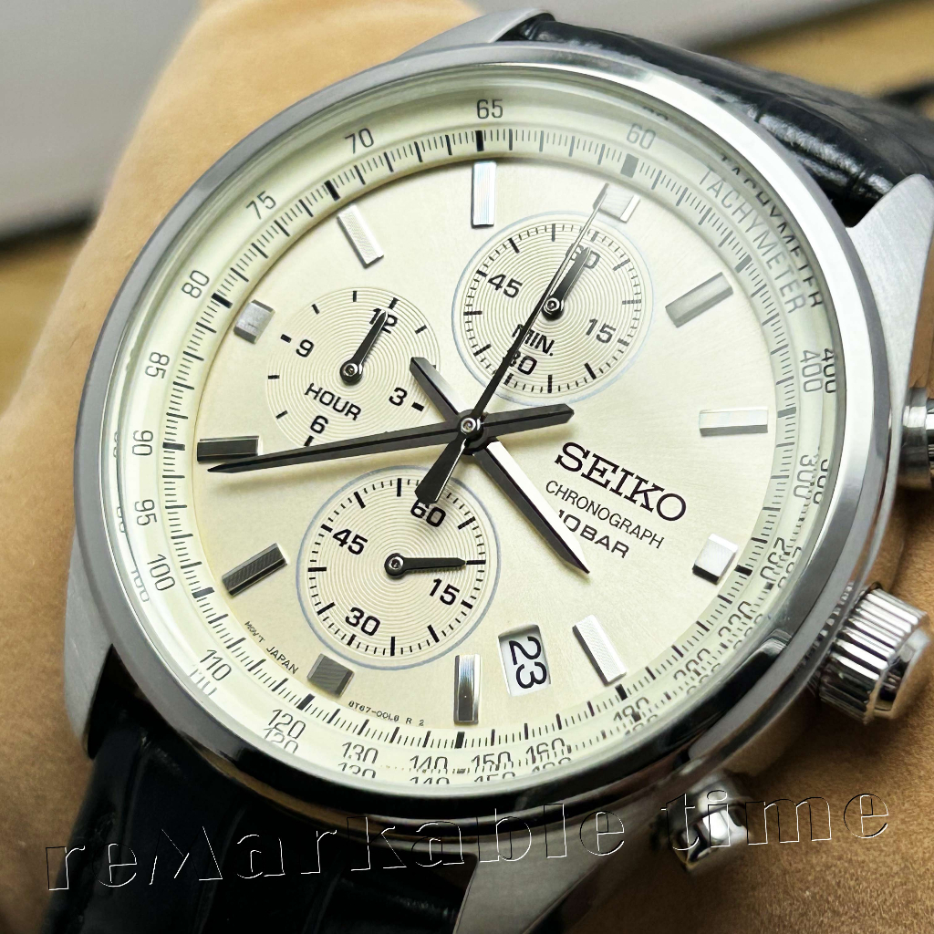【SEIKO 三眼計時手錶】計時碼表皮帶男錶款SSB383/SSB383P1