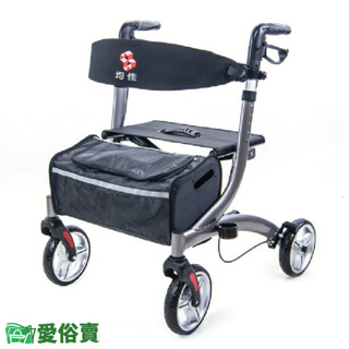 【免運】愛俗賣 均佳機械式助行器 JK-007 歐式健走型 JK007 帶輪型助步車 助行器 助行車 四輪助行器 散步車