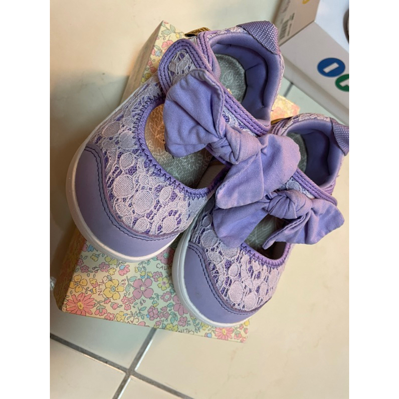 二手現貨IFME機能童鞋蕾絲紫15公分