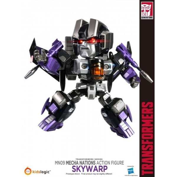 KIDS LOGIC 變形金剛 SKYWARP Q版 鬧翻天MECHA NATIONS MN09 LED