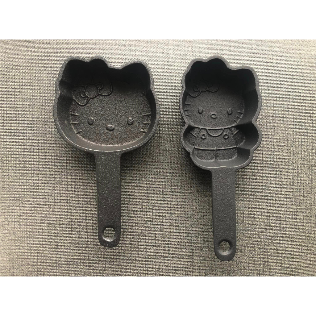 凱蒂貓 Hello Kitty 鑄鐵模(2入) 鑄鐵鍋 鑄鐵烤模 烘焙模具 鬆餅模 鬆餅盤 鑄鐵盤 南部鉄 日本 絕版品