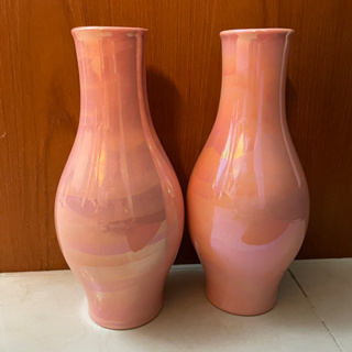 高級釉彩花瓶2入｜居家裝飾
