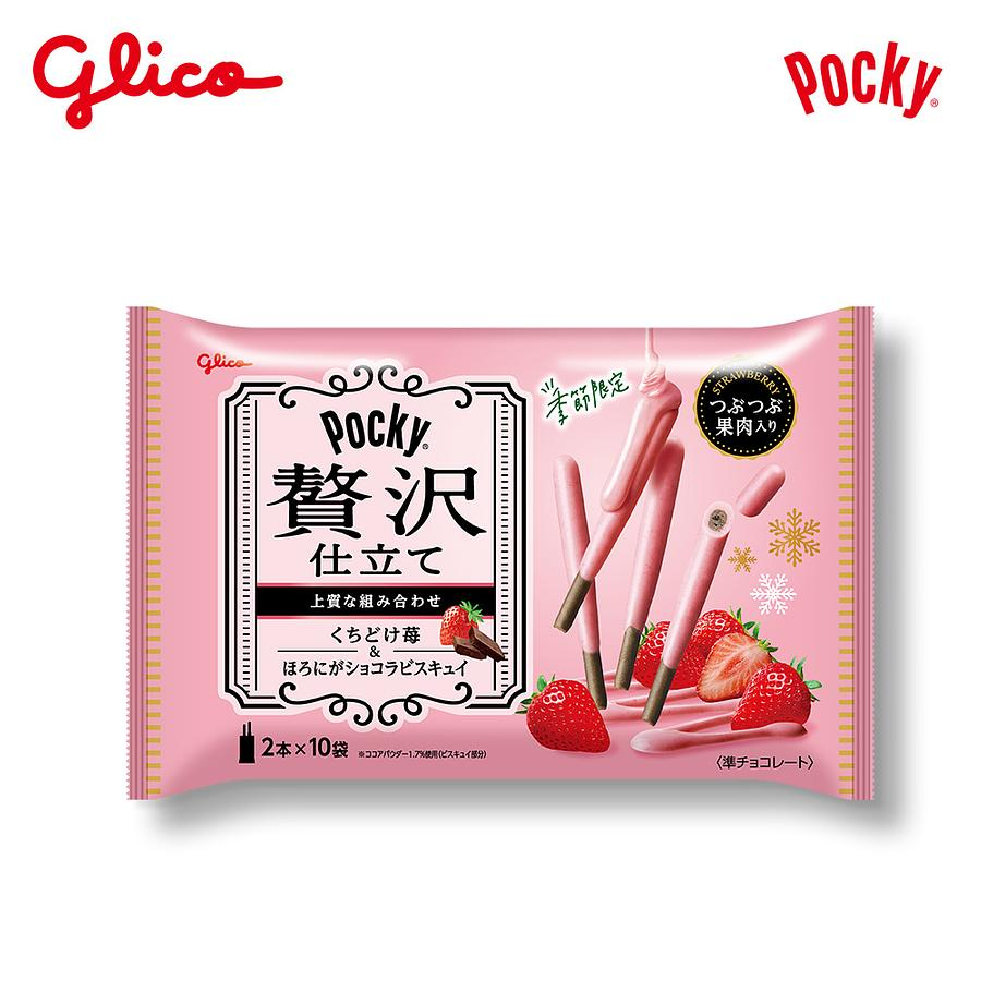 glico格力高Pocky百奇奢華草莓可可棒/ 100.3g　eslite誠品