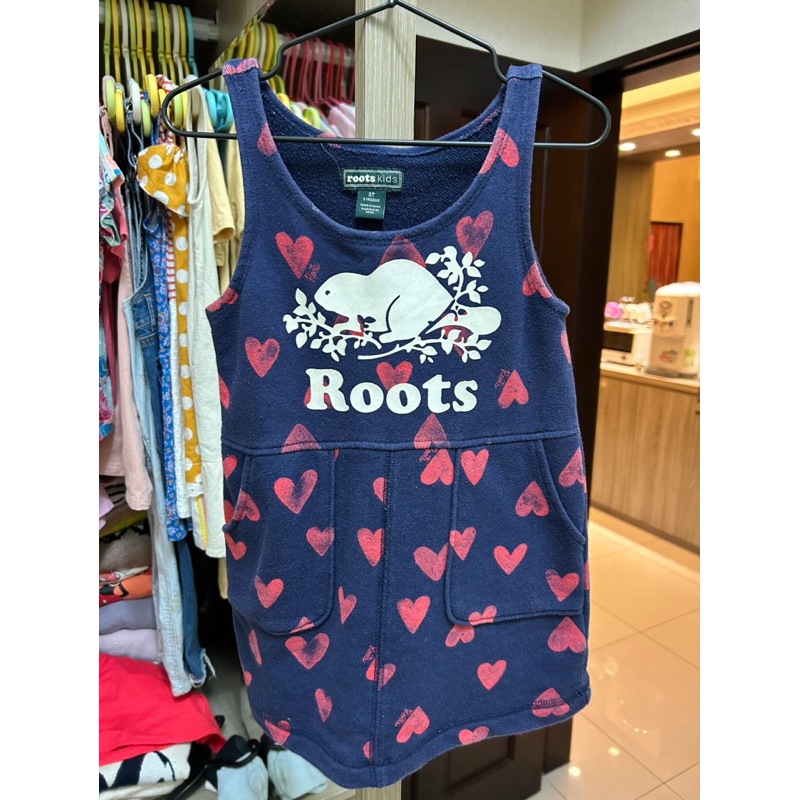 ROOTS 愛心背心洋 長版 背心洋裝 童裝