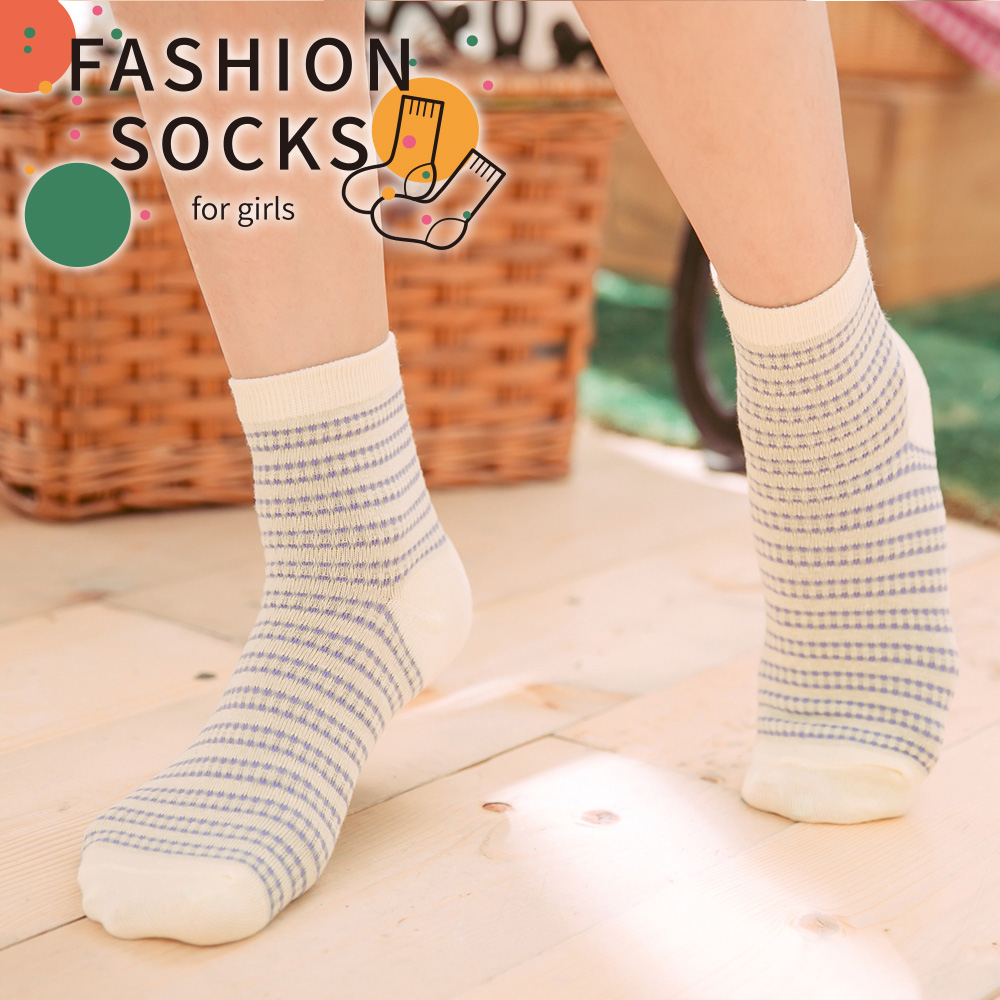 【蒂巴蕾】MIT Fashion socks少女襪【官方直營】DP22041 DP22042 DP22043 44 45