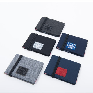 Herschel Roy Bi-Fold Wallet 深藍 黑色 RFID 防盜 帆布 皮夾 短夾 男生 錢包 現貨
