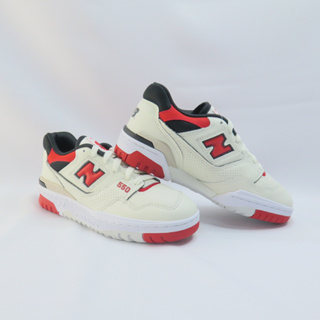 New Balance 550 男女 復古 休閒鞋 BB550VTB 米白x紅【iSport愛運動】